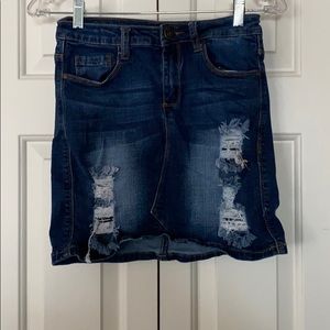 Machine jean skirt!!